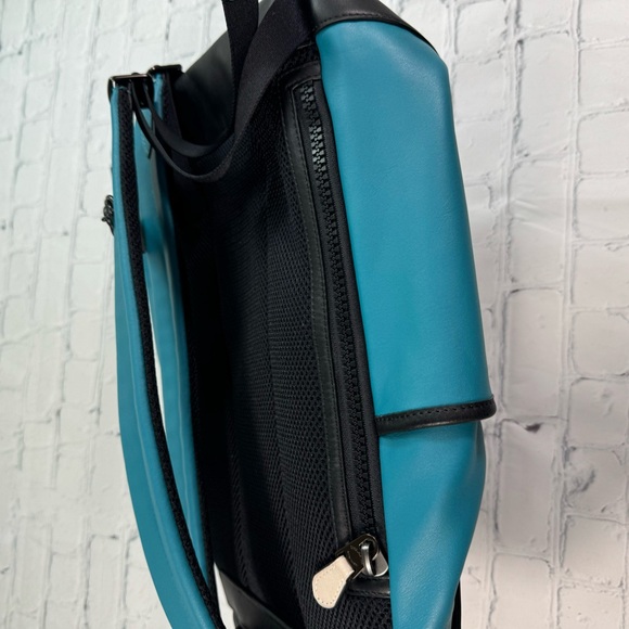 Coach Track Mens Backpack Colorblock W/Stamp Leather Drawstring Pockets Laptop - Picture 6 of 12